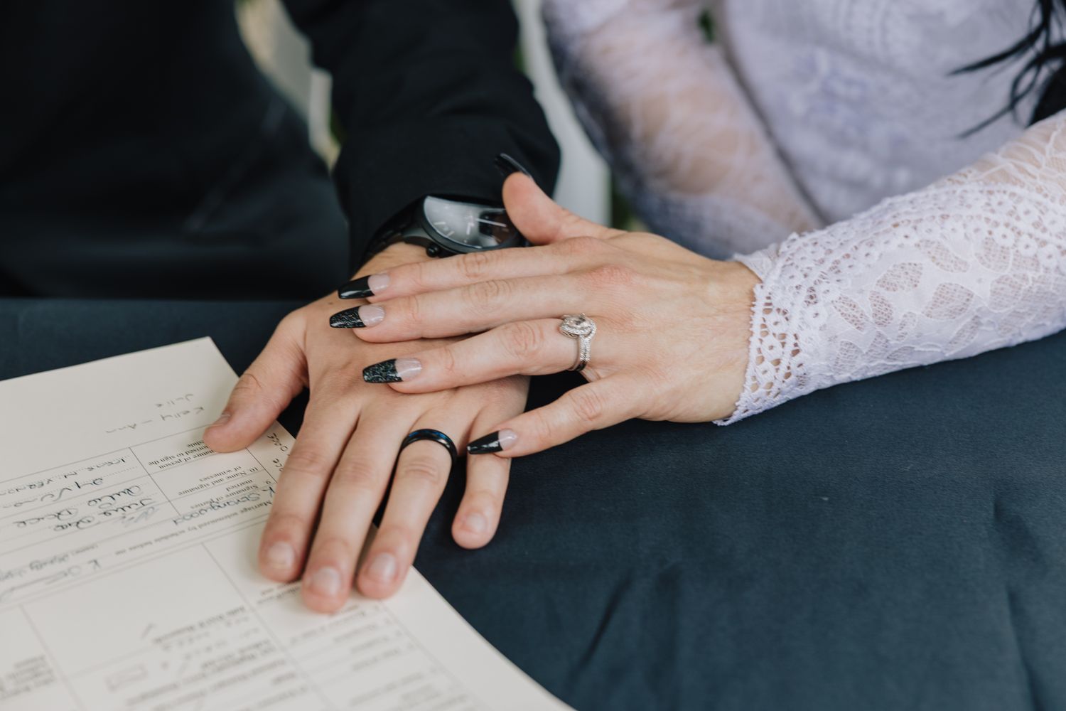 Wedding rings exchange detail at a Valley Hotel wedding, Ironbridge